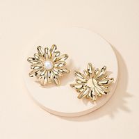 Small Daisy Summer New Simple Gold Flower Alloy Stud Earrings main image 5