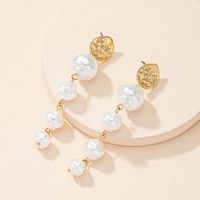 Fashion Shaped Pearl Irregular Plastic Earrings main image 3