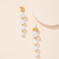 Fashion Shaped Pearl Irregular Plastic Earrings main image 4