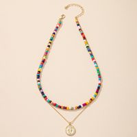 Fashion Color Bead Stacking Female Rainbow Beaded Necklace main image 3