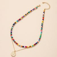 Fashion Color Bead Stacking Female Rainbow Beaded Necklace main image 4