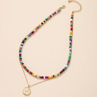Fashion Color Bead Stacking Female Rainbow Beaded Necklace main image 5