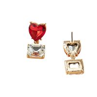 Fashion Heart-shaped Diamond Alloy Earrings main image 6