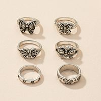Retro Fashion Butterfly Alloy 6 Sets Combination Ring Female main image 4