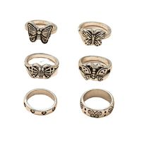 Retro Fashion Butterfly Alloy 6 Sets Combination Ring Female main image 6