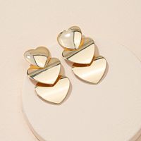 Fashion Heart Iron No Inlaid Earrings main image 3