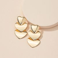 Fashion Heart Iron No Inlaid Earrings main image 5