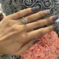 Simple Geometric Oversized Flash Diamond Zircon Women's Copper Ring main image 4