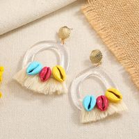 Jewelry Retro Geometric Frosted Alloy Earrings main image 3