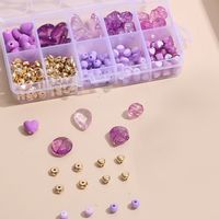 10 Grid Diy Jewelry Accessories Set Purple Geometric Beads Material Box main image 1