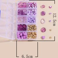 10 Grid Diy Jewelry Accessories Set Purple Geometric Beads Material Box main image 4