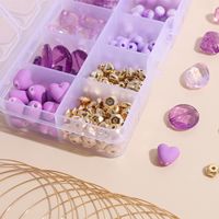10 Grid Diy Jewelry Accessories Set Purple Geometric Beads Material Box main image 5