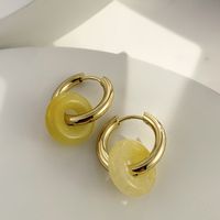 Fashionable New Stainless Steel Earrings Natural Stone main image 4
