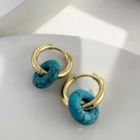 Fashionable New Stainless Steel Earrings Natural Stone main image 3