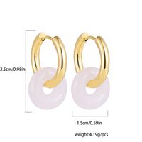 Fashionable New Stainless Steel Earrings Natural Stone main image 2