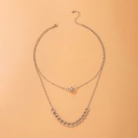 Fashion Hip-hop Jewelry Simple Double-layer Necklace Geometric Alloy main image 6