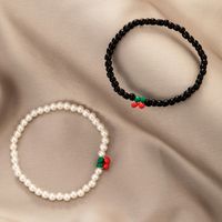 Ethnic Style Pearl Color Beaded Cherry Couple Bracelet Set main image 3