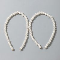 Fashion Semi-circular Pearl Geometric Beaded Earrings main image 5