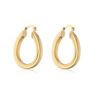 Fashion Copper Plated 18k Gold Round Geometric Earrings Women sku image 1