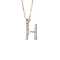 Fashion Copper Gold-plated Zircon Letter Necklace Female sku image 8