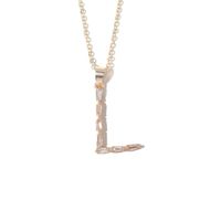Fashion Copper Gold-plated Zircon Letter Necklace Female sku image 12