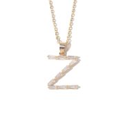 Fashion Copper Gold-plated Zircon Letter Necklace Female sku image 25