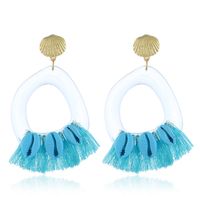 Jewelry Retro Geometric Frosted Alloy Earrings sku image 4