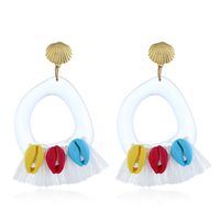 Jewelry Retro Geometric Frosted Alloy Earrings sku image 5