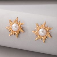 Pendientes Huecos De Diamantes De Imitación Con Incrustaciones En Forma De Corazón De Perlas De Moda sku image 9