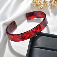 Fashion Leopard Print Wide Acetate Plate Geometric Bracelet sku image 2