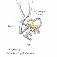 Le Commerce Extérieur Explosion Collier Europe Et États-unis Amour Diamant Lettre Alliage Animal Collier Simulation Chien Pendentif main image 3