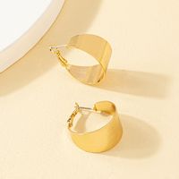 Simple Wide C-shaped Alloy Earrings main image 4