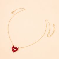 Multi-layer Cute Red Heart Stone Clavicle Women's Chain Wholesale main image 1