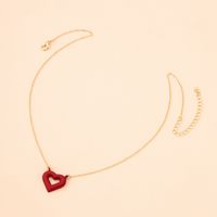 Multi-layer Cute Red Heart Stone Clavicle Women's Chain Wholesale main image 2