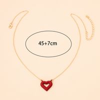 Multi-layer Cute Red Heart Stone Clavicle Women's Chain Wholesale main image 3