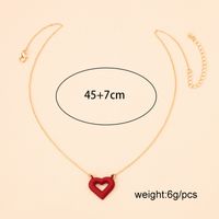 Multi-layer Cute Red Heart Stone Clavicle Women's Chain Wholesale main image 5