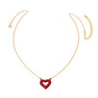 Multi-layer Cute Red Heart Stone Clavicle Women's Chain Wholesale main image 6