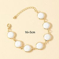 Fashion Round Simple Inlaid White Gem Bracelet main image 3