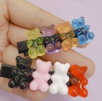 Fashion Cute Candy Color Resin Bear Jelly Bear Hairpin main image 1