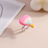Children's Day Gift Ring Resin Cute Lollipop Donut Ice Cream Ring Jewelry main image 4