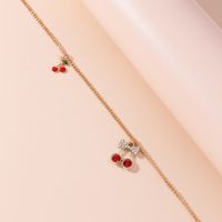 Fashion Cute Diamond-encrusted Cherry Pendant Waist Chain Body Chain main image 5