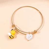 2022 New Cute Bee Heart Pendant Adjustable Bracelet main image 4