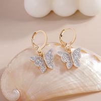 Fashion Butterfly Element Drip Oil Sequin Alloy Earrings main image 4