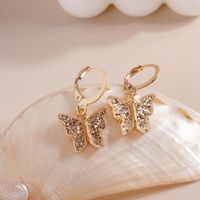 Fashion Butterfly Element Drip Oil Sequin Alloy Earrings main image 5