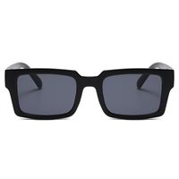 New Retro Square Frame Solid Color Leopard Sunglasses main image 5