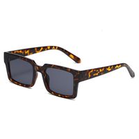 Nuevas Gafas De Sol De Leopardo De Color Sólido Con Montura Cuadrada Retro main image 6