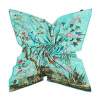 130cm Flower Carriage Twill Large Square Scarf Scarf Sunscreen Shawl Wholesale main image 6