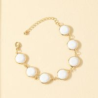 Fashion Round Simple Inlaid White Gem Bracelet sku image 1