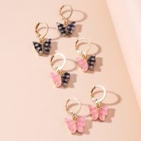 Fashion Butterfly Element Drip Oil Sequin Alloy Earrings sku image 6