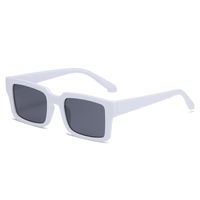 New Retro Square Frame Solid Color Leopard Sunglasses sku image 3